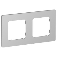 Рамка 2-м СП FLITE РУ-2-К-ФлА алюм. IEK FI-M22-32-20-K47