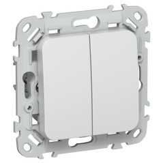 Выключатель 2-кл. СП FLITE ВС12-1-0-ФлЖ 10А механизм жемчуж. IEK FI-V20-0-10-1-K36
