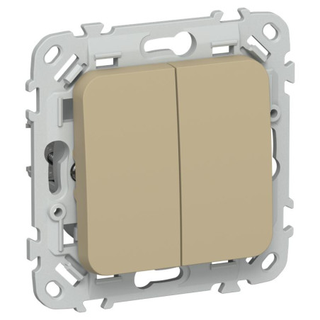 Выключатель 2-кл. СП FLITE ВС12-1-0-ФлХ 10А механизм хаки IEK FI-V20-0-10-1-K59