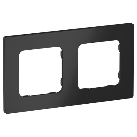 Рамка 2-м СП FLITE РУ-2-К-ФлЧ черн. IEK FI-M22-32-20-K02