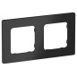 Рамка 2-м СП FLITE РУ-2-К-ФлЧ черн. IEK FI-M22-32-20-K02