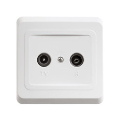 Розетка телевизионная оконечная TV/FM 1-м СП Этюд бел. SchE TVC-001B