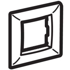 Рамка 1-м 2мод. Brava черн. металлик DKC 75010G