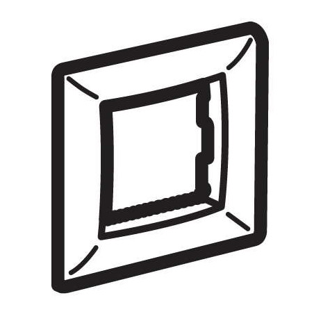 Рамка 1-м 2мод. Brava черн. металлик DKC 75010G