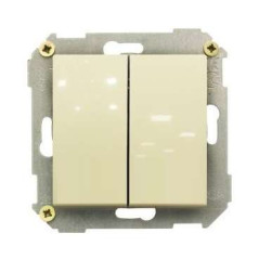 Выключатель 2-кл. СП Simon 34 10А IP20 механизм сл. кость Simon 34398-031