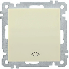 Выключатель перекрестный 1-кл. СП Bolero ВС10-1-3-Б 10А IP20 механизм крем. IEK EVB13-K33-10