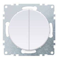 Выключатель 2-кл. СП Florence 10А IP20 механизм бел. (1E31501300) OneKeyElectro 2172776