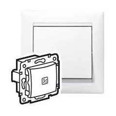 Выключатель 1-кл. СП Valena 10А IP31 с подсветкой механизм бел. (DIY-упак.) Leg 694261