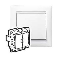 Выключатель 2-кл. СП Valena 10А IP31 с подсветкой механизм бел. (DIY-упак.) Leg 694290