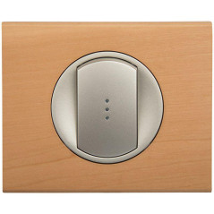 Панель лицевая Celiane для выкл. с подсвет. титан Leg 068303