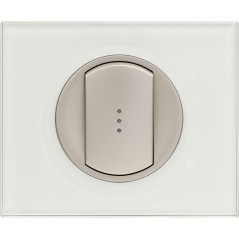 Панель лицевая Celiane для выкл. с подсвет. титан Leg 068303