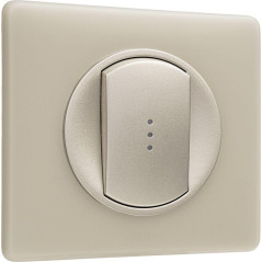 Панель лицевая Celiane для выкл. с подсвет. титан Leg 068303