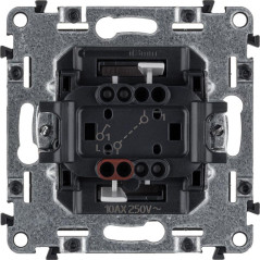 Выключатель 1-кл. СП Valena Allure 10А IP20 250В 10AX с лицев. панелью безвинтов. зажимы механизм бел. Leg 752701