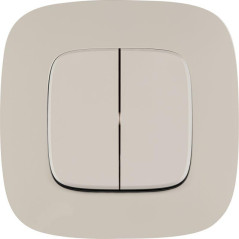 Переключатель 2-кл. СП Valena Allure 10А IP20 250В с лицев. панелью безвинтов. зажимы механизм сл. кость Leg 752808