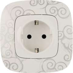 Рамка 1-м Valena Allure универсальная нарцисс хром Leg 754341