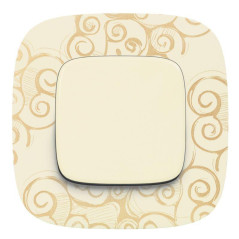 Рамка 1-м Valena Allure универсальная нарцисс золото Leg 754351