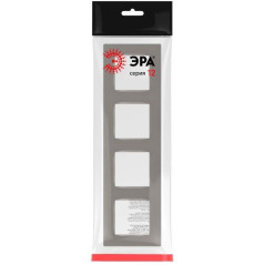 Рамка 4-м 12-5204-16 Классик титан Эра Б0067774