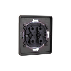 Переключатель проходной 2-кл. СП ROUND 10А титан Kranz KR-78-0709-2