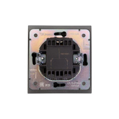 Переключатель проходной 2-кл. СП STRONG 10А графит Kranz KR-78-0709-6