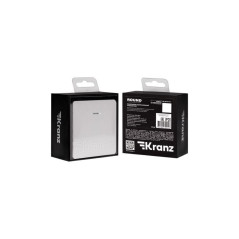 Переключатель перекрестный 1-кл. СП ROUND 10А с подсветкой перламутр Kranz KR-78-0718-1