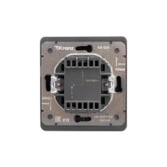 Переключатель перекрестный 1-кл. СП ROUND 10А с подсветкой титан Kranz KR-78-0718-2
