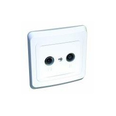 Розетка телевизионная оконечная TV/FM 1-м СП Этюд бел. SchE TVC-001B