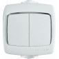 Выключатель 2-кл. ОП Рондо 6А IP44 250В бел. SchE VA56-225B-BI