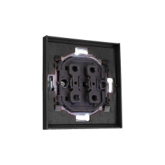 Переключатель проходной 2-кл. СП STRONG 10А графит Kranz KR-78-0709-6