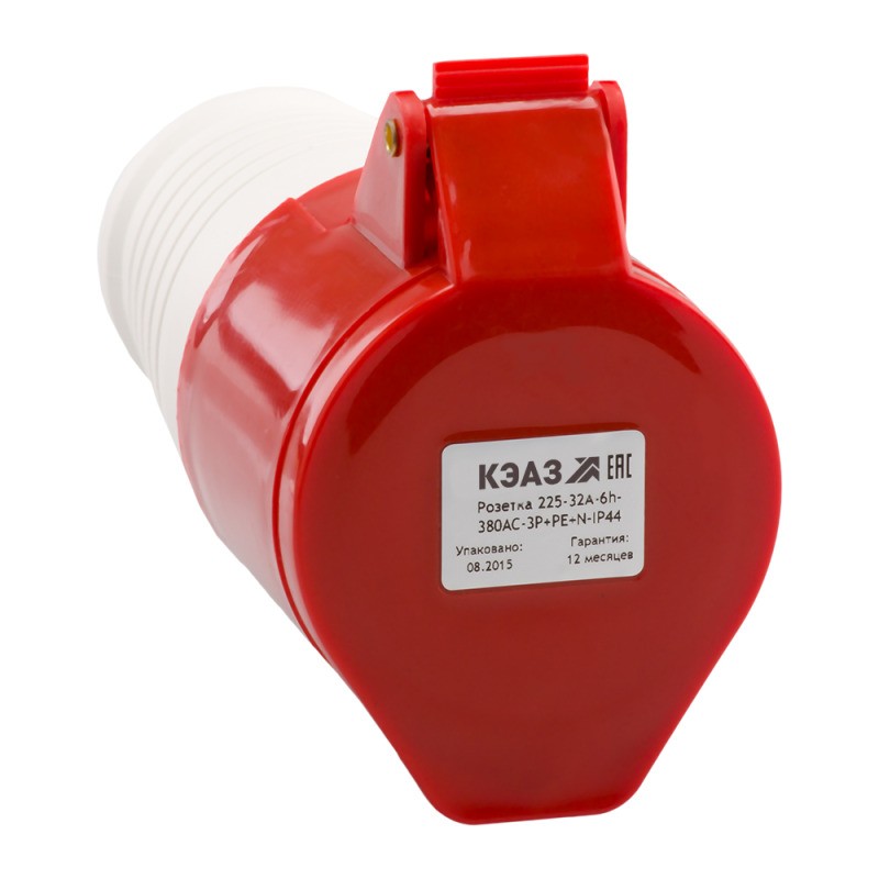 Розетка кабельная 215 16А 380AC 3P+PE+N 6ч IP44 КЭАЗ 222751 Розетка кабельная 215 16А 380AC 3P+PE+N 6ч IP44 КЭАЗ 222751