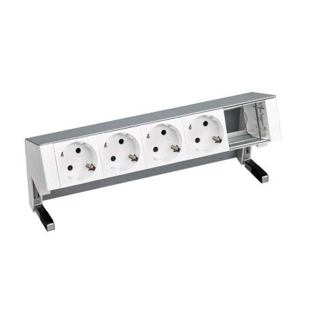 Блок розеточный настольный 4х2P+E 1 пустой мод. алюм. Simon 400 42504000-133
