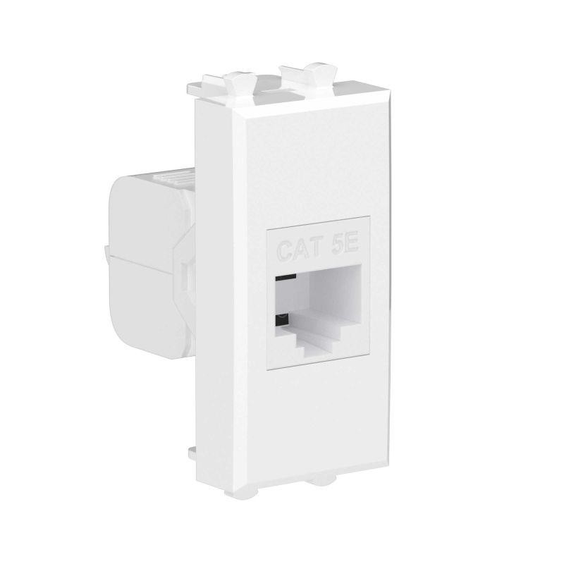 Розетка компьютерная 1мод. Avanti "Белое облако" RJ45 кат.5E без шторок модульная механизм DKC 4400661 Розетка компьютерная 1мод. Avanti "Белое облако" RJ45 кат.5E без шторок модульная механизм DKC 4400661