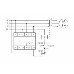 Реле контроля фаз CZF-310 (1 модуль, монтаж на DIN-рейке, 3х400/230+N 8А 1NO/NC IP20) F@F EA04.001.005