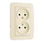 Розетка 2-м СП Lillium 16А IP20 без заземл. крем./крем. Makel 70217 Розетка 2-м СП Lillium 16А IP20 без заземл. крем./крем. Makel 70217