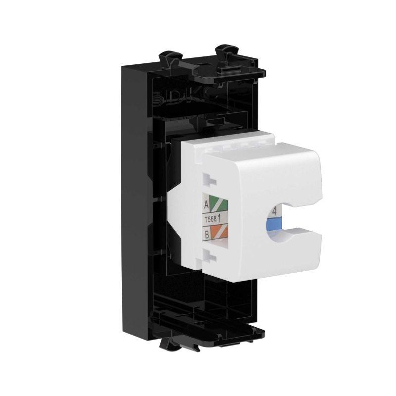 Розетка компьютерная 1мод. Avanti "Черный квадрат" RJ45 кат.5E без шторок модульная механизм DKC 4402661 Розетка компьютерная 1мод. Avanti "Черный квадрат" RJ45 кат.5E без шторок модульная механизм DKC 4402661