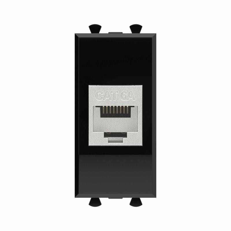 Розетка компьютерная 1мод. Avanti "Черный квадрат" RJ45 кат.6A без шторок экранир. модульная механизм DKC 4402771 Розетка компьютерная 1мод. Avanti "Черный квадрат" RJ45 кат.6A без шторок экранир. модульная механизм DKC 4402771