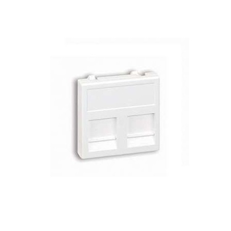 Адаптер на 2 RJ45 коннектора защ. шторки бел. Simon Connect KB76-9