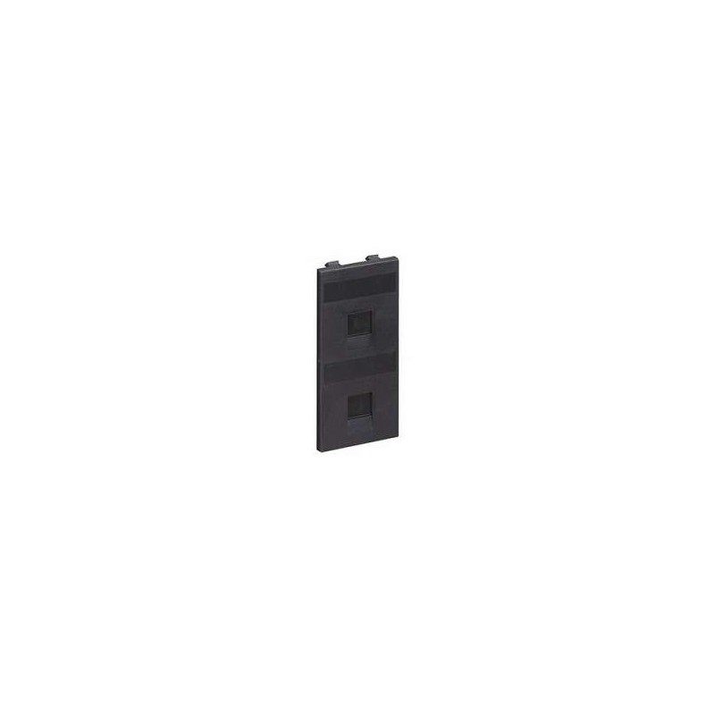 Адаптер на 2 RJ45 коннектора защ. шторки графит SimonConnect S76B-14