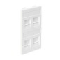 Адаптер на 4 RJ45 коннектора защ. шторки бел. SimonConnect S76C-9