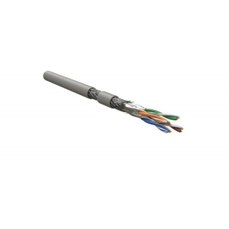 Кабель витая пара S/FTP кат.6A 4 пары 23 AWG ОЖ solid кажд. пара в фольге общ. экран - медн. оплетка до +60град.C LSZH SFTP4-C6A