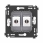 Розетка компьютерная 2-м СП Avanti "Закаленная сталь" RJ45 кат.6A без шторок механизм DKC 4404674 Розетка компьютерная 2-м СП Avanti "Закаленная сталь" RJ45 кат.6A без шторок механизм DKC 4404674