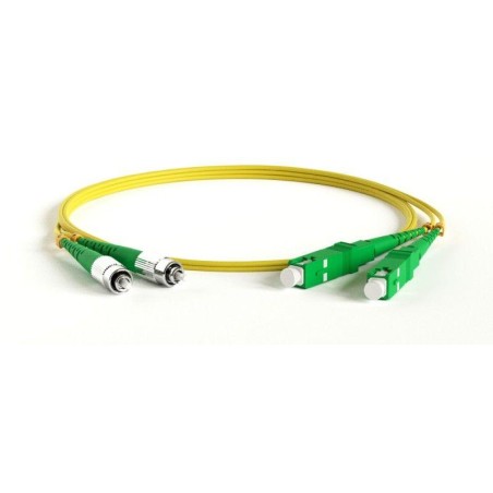Патч-корд FC-D2-9-FC/AR-SC/AR-H-2M-LSZH-YL волоконно-оптический (шнур) SM 9/125 (OS2) SC/APC-FC/APC 2мм duplex LSZH 2м Hyperline