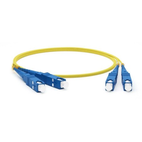 Патч-корд FC-D2-9-SC/UR-SC/UR-H-15M-LSZH-YL волоконно-оптический (шнур) SM 9/125 (OS2) SC/UPC-SC/UPC 2мм duplex LSZH 15м Hyperli