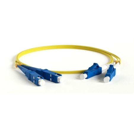 Патч-корд FC-D2-9-LC/UR-SC/UR-H-50M-LSZH-YL волоконно-оптический (шнур) SM 9/125 (OS2) LC/UPC-SC/UPC 2мм duplex LSZH 50м Hyperli