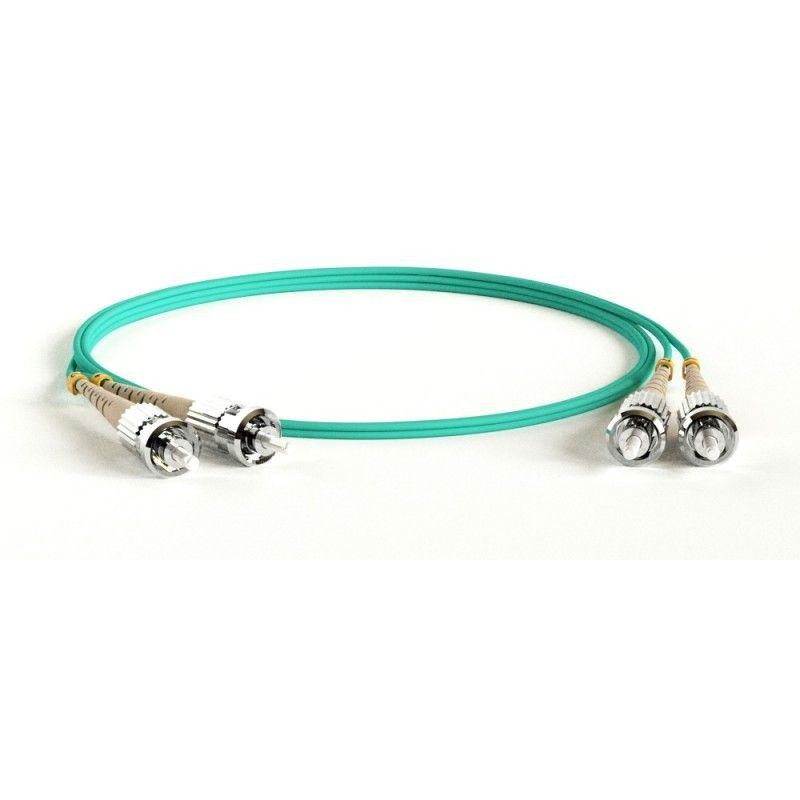 Патч-корд FC-D2-503-ST/PR-ST/PR-H-30M-LSZH-AQ волоконно-оптический (шнур) MM50/125(OM3) ST-ST 2мм duplex LSZH 30м Hyperline 2477