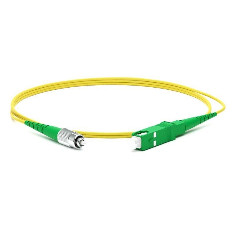 Патч-корд FC-S2-9-FC/AR-SC/AR-H-3M-LSZH-YL волоконно-оптический (шнур) SM 9/125 (OS2) FC/APC-SC/APC 2мм simplex LSZH 3м Hyperlin