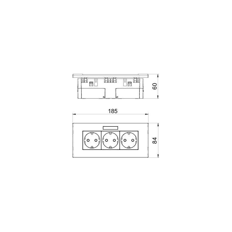 Блок розеточный 3-м AR45 3хModul45 DE-RW D0RW3B 16А 84х185х59мм укомплектован. с маркир. бел. OBO 6119433 Блок розеточный 3-м AR45 3хModul45 DE-RW D0RW3B 16А 84х185х59мм укомплектован. с маркир. бел. OBO 6119433