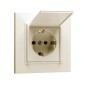 Розетка с/з и крышкой СП Karea 16А IP20 крем. Makel 56010029