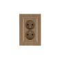 Розетка 2-м СП Karea 10А IP20 б/з дуб Makel 56101017