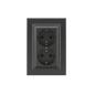 Розетка 2-я с/з СП (Новый дизайн) Karea 16А IP20 дым. Makel 56050057