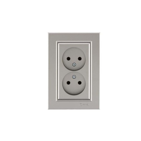 Розетка 2-м СП Karea 10А IP20 б/з зел. Makel 56052017
